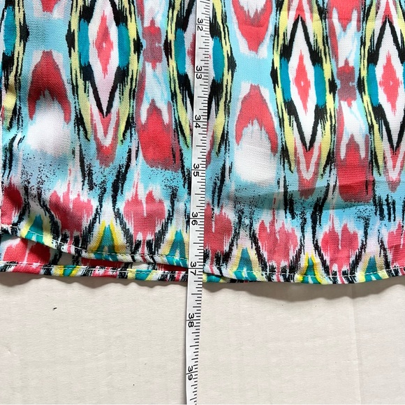 Robbie Bee Dress Sz12 Knee Length Soft Multi Color Pattern Elastic Waist… - Picture 16 of 16